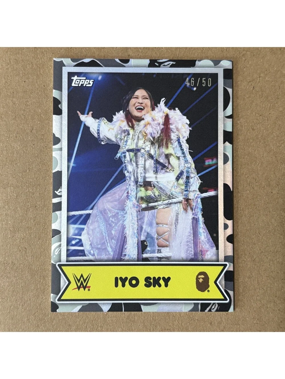 2025 Topps WWE x BAPE Iyo Sky #17 Black & White #/50